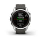 Garmin, fenix 7S Pro Solar, Glass, Watch, Watch Color: Silver/ Grey, Wristband: Graphite - Silicone