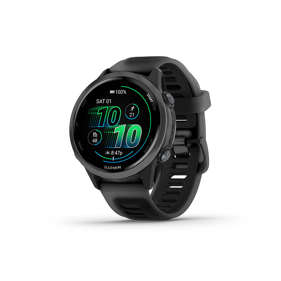 Garmin, Forerunner 570 42mm, Watch, Watch Color: Slate Grey, Wristband: Translucent Black/Black - Silicone