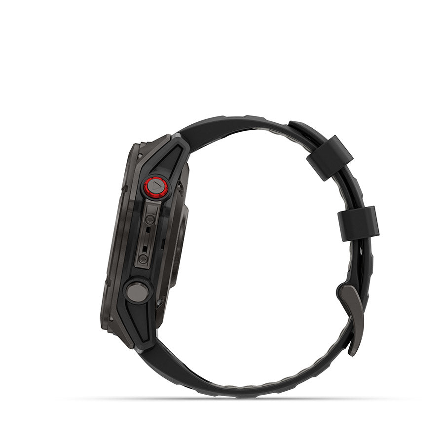Garmin, fenix 8 Pro 51 mm- AMOLED Sap., Watch, Watch Color: Grey, Wristband: Black/ Pebble Gray - Silicone