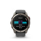 Garmin, fenix 8 Pro 51 mm- AMOLED Sap., Watch, Watch Color: Grey, Wristband: Black/ Pebble Gray - Silicone