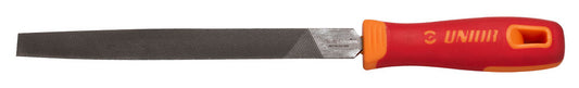 Half-round file with handle, bastard