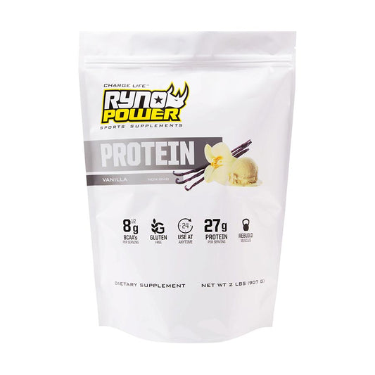 Ryno Power, Protein Powder, Drink Mix, Vanilla, Pouch, 20 servings