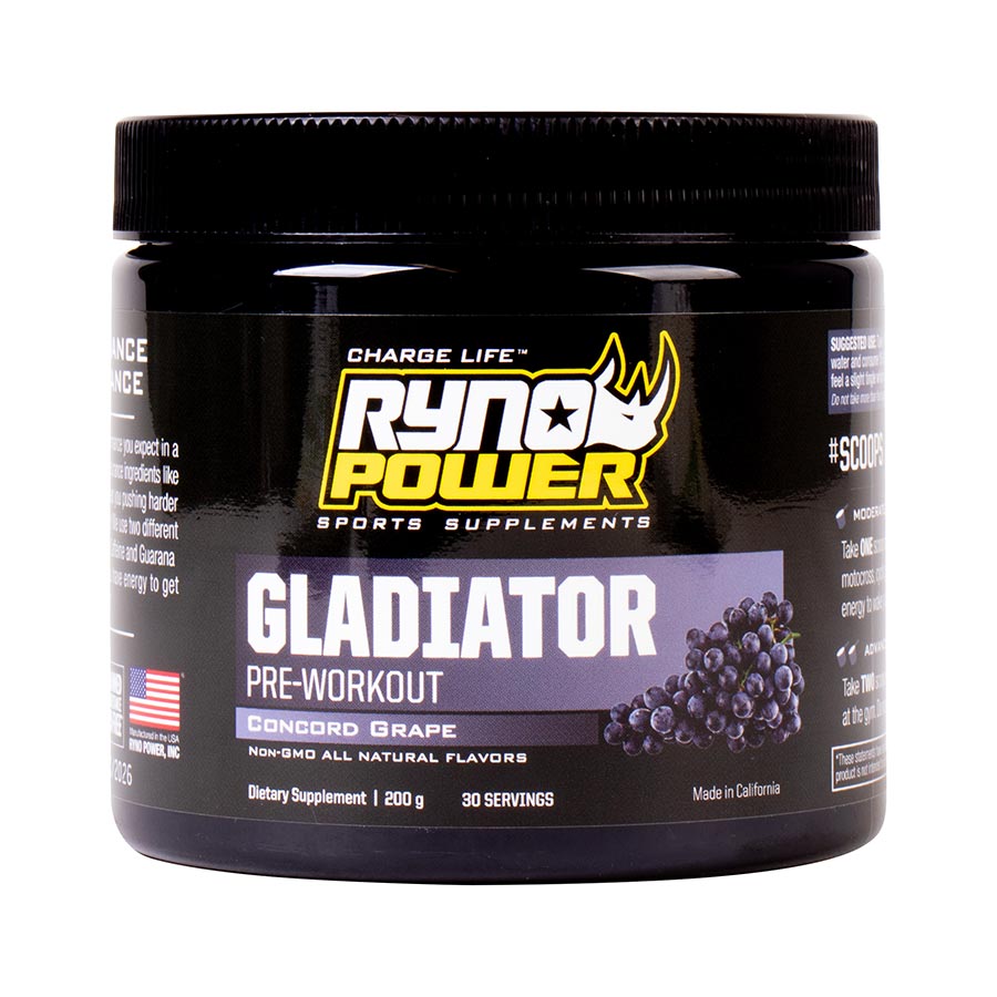 Ryno Power, Gladiator Pre-Workout, Drink Mix, Strawberry Lemonade, Jar, 30 servings