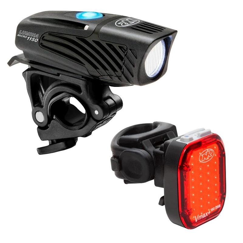 NiteRider Rechargeable LED Light Combo, Lumina Micro 1150 & VMax+ 180