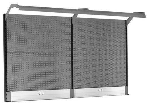 Back panel with light and parapet channel