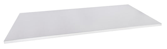 Wooden working plate for modular work bench with stainless steel cover